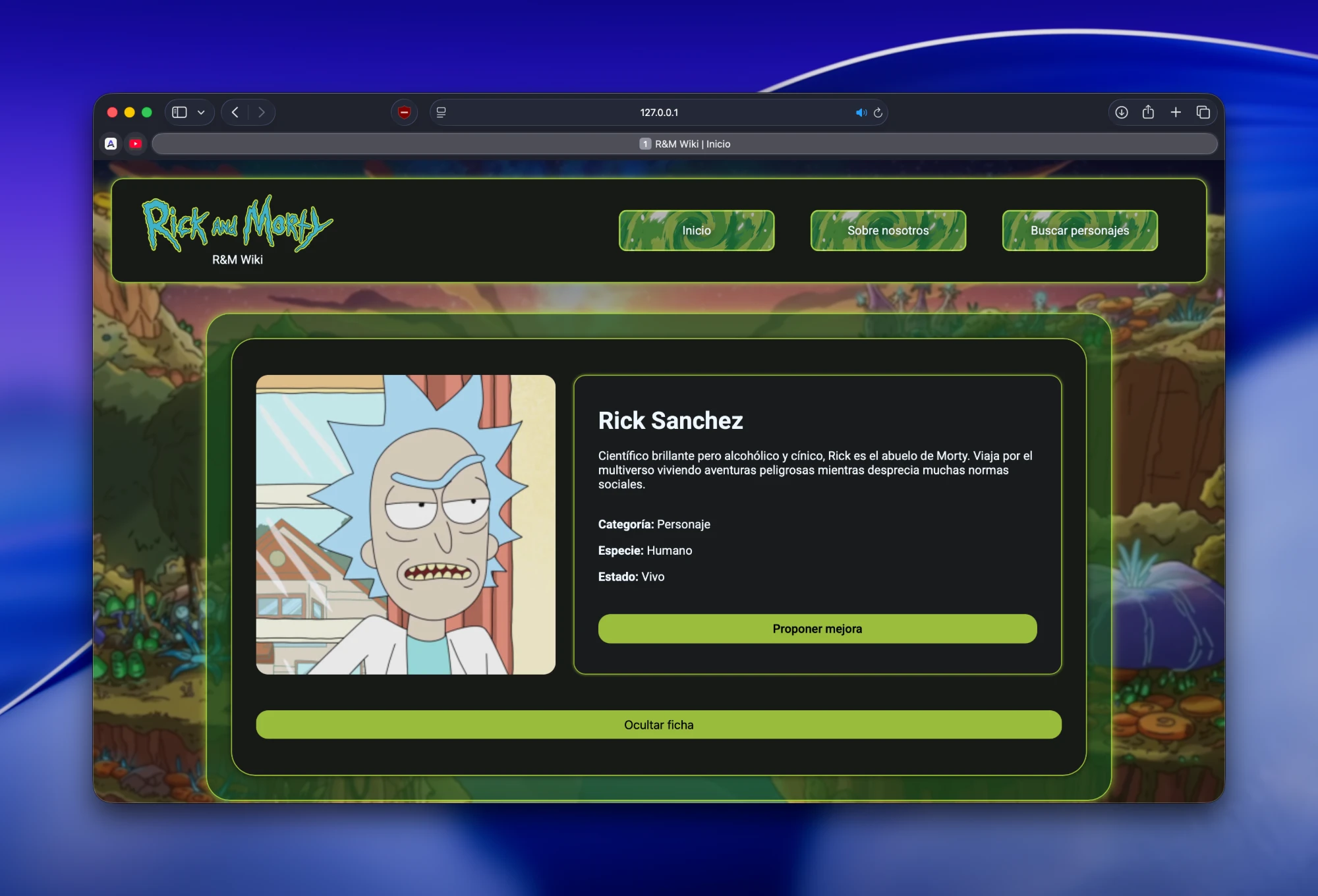 Captura de R&M Wiki
